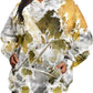 Camouflage Maple Leaf Print Sports Hoodie For Women