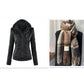 Leather/PU Detachable Hooded Jacket