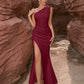 Elegant High Slit One Shoulder Dress