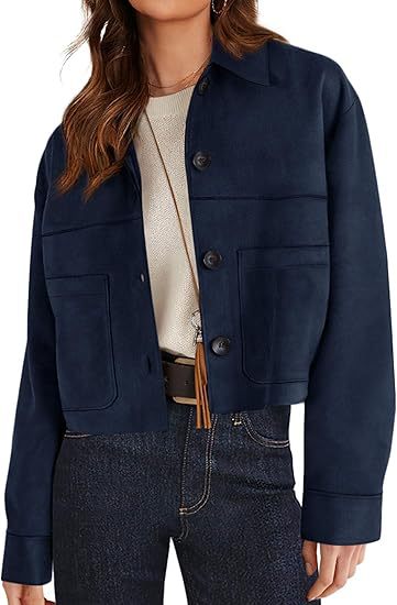 Faux Suede Casual Jacket