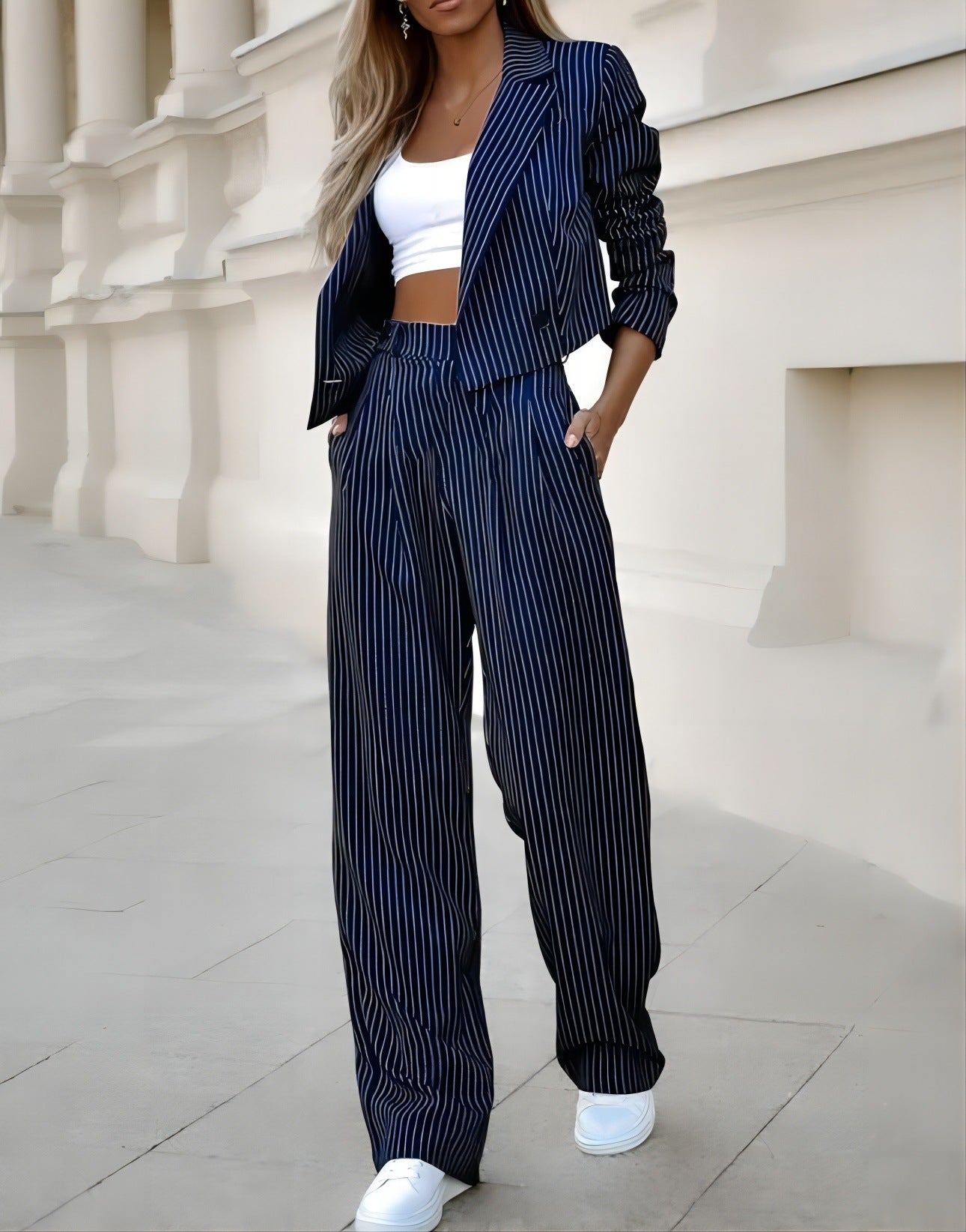 Women's Pin-Striped Suit
