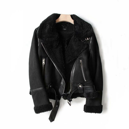 Women's Suede Lamb's Wool Jacket