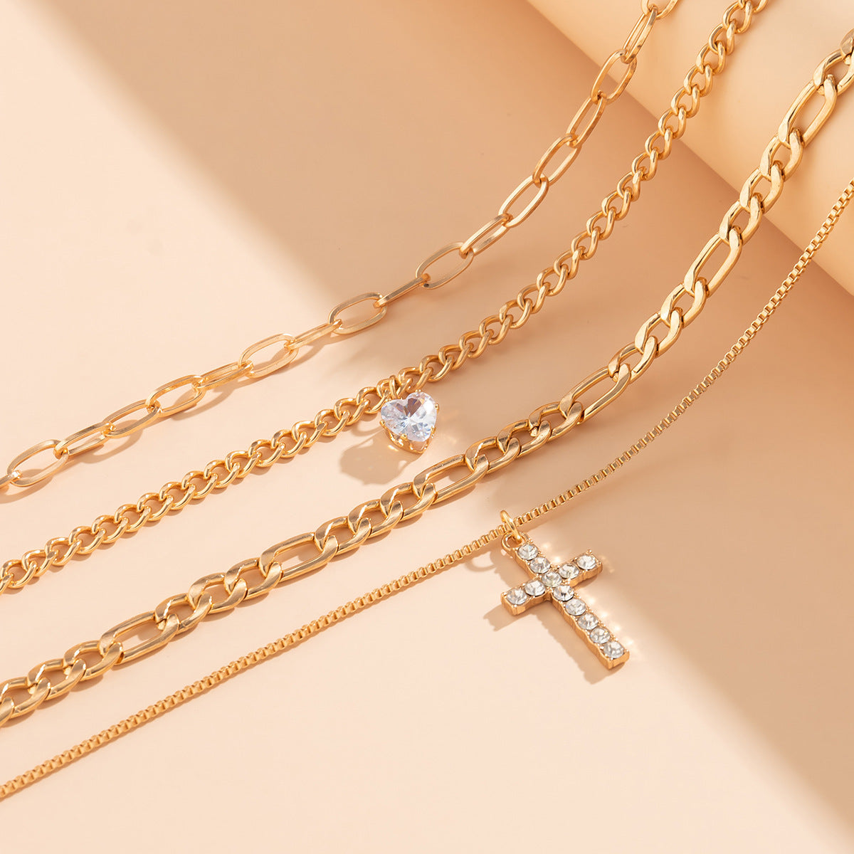 Mix And Match Cross Chain Necklace