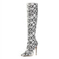 Snake Knee High Boots