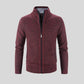 Solid Color Stand Collar Jacket Cardigan For Men