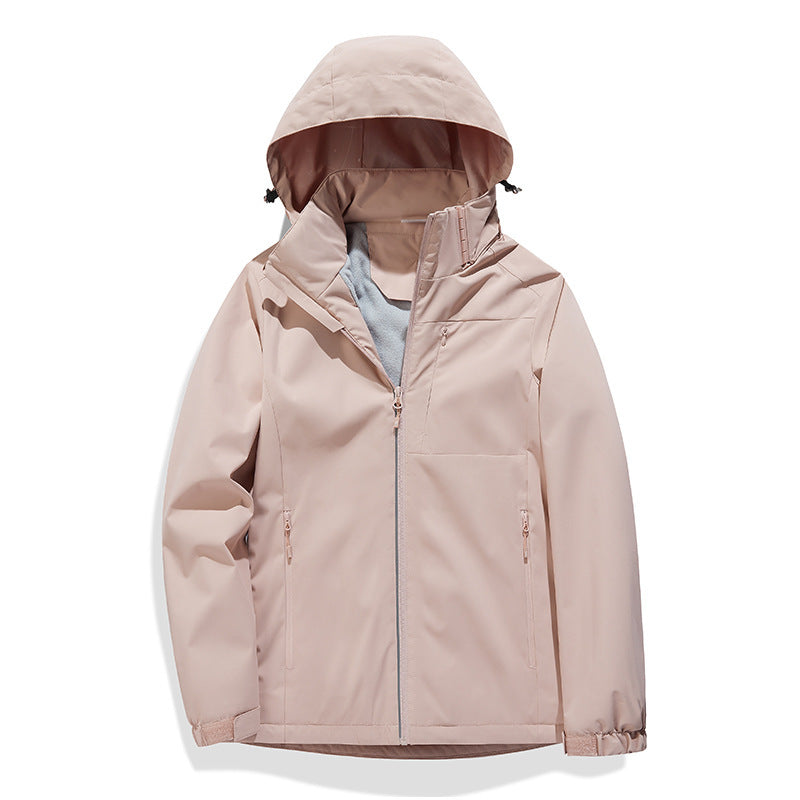 Single Layer Fleece-lined Shell Jacket