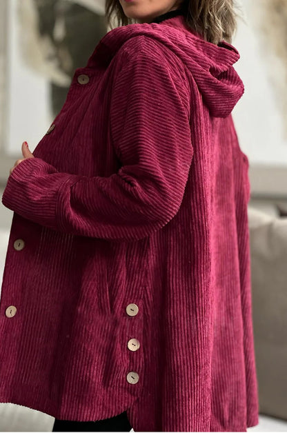 Women's Hooded Corduroy Jacket