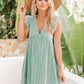 Jacquard Cutout V-Neck Beach Dress