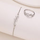 2pcs Silver Horse Eye Crystal Set