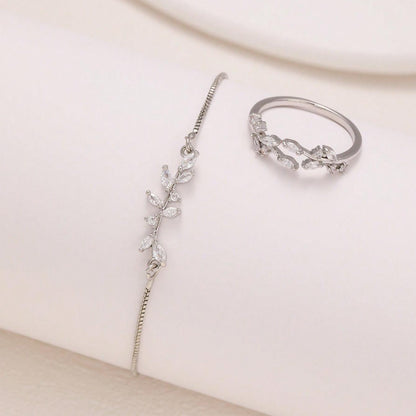 2pcs Silver Horse Eye Crystal Set