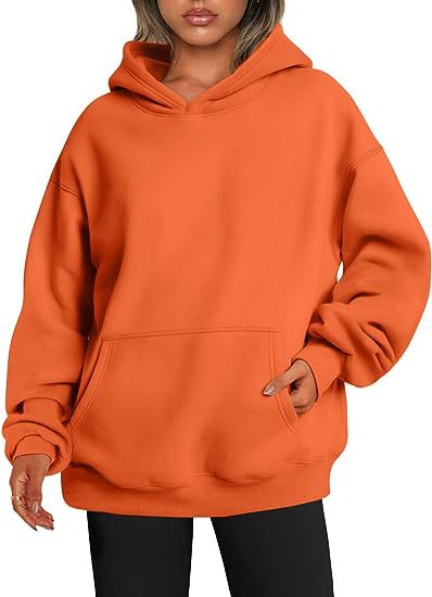 Solid Color Oversized Hoodie For Women