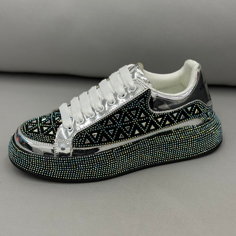 Men's Low-top Rhinestone Sneakers