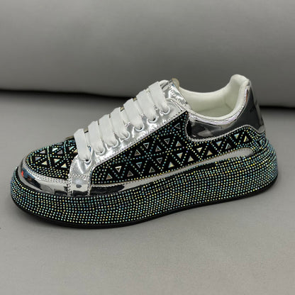 Men's Low-top Rhinestone Sneakers