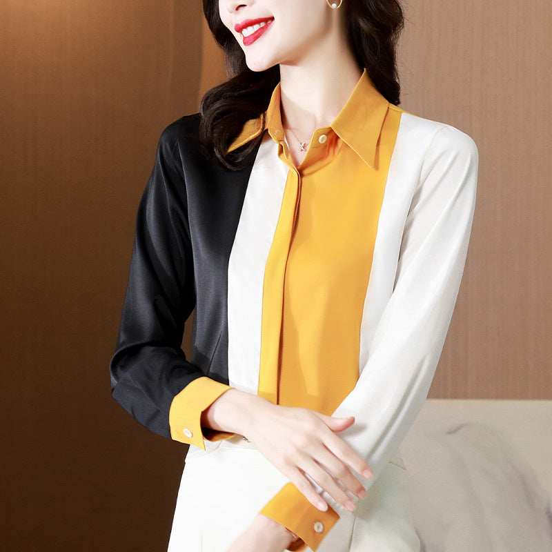 Women's Color Block Blouse