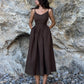 Cotton Backless Spaghetti Strap Dress