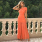 Women's Fitted Off-shoulder Pleated Dress