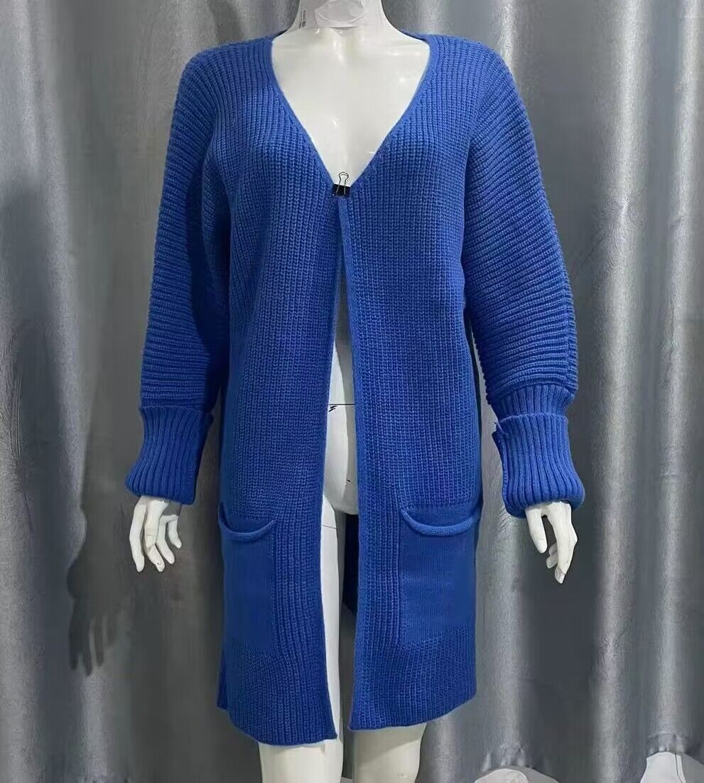 Mid-length Knitted Sweater Coat