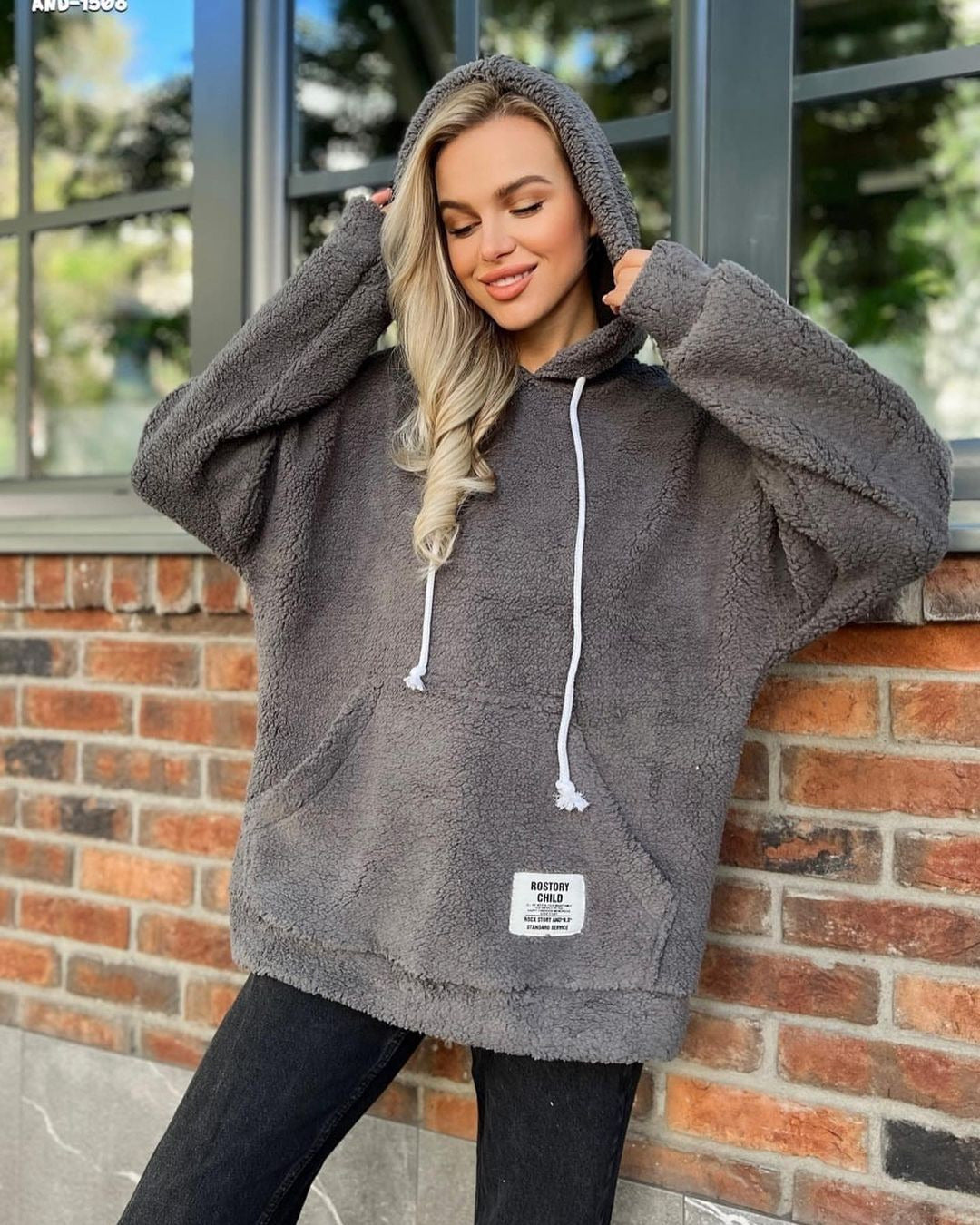 Loose Long-Sleeved Pullover Hoodie For Women