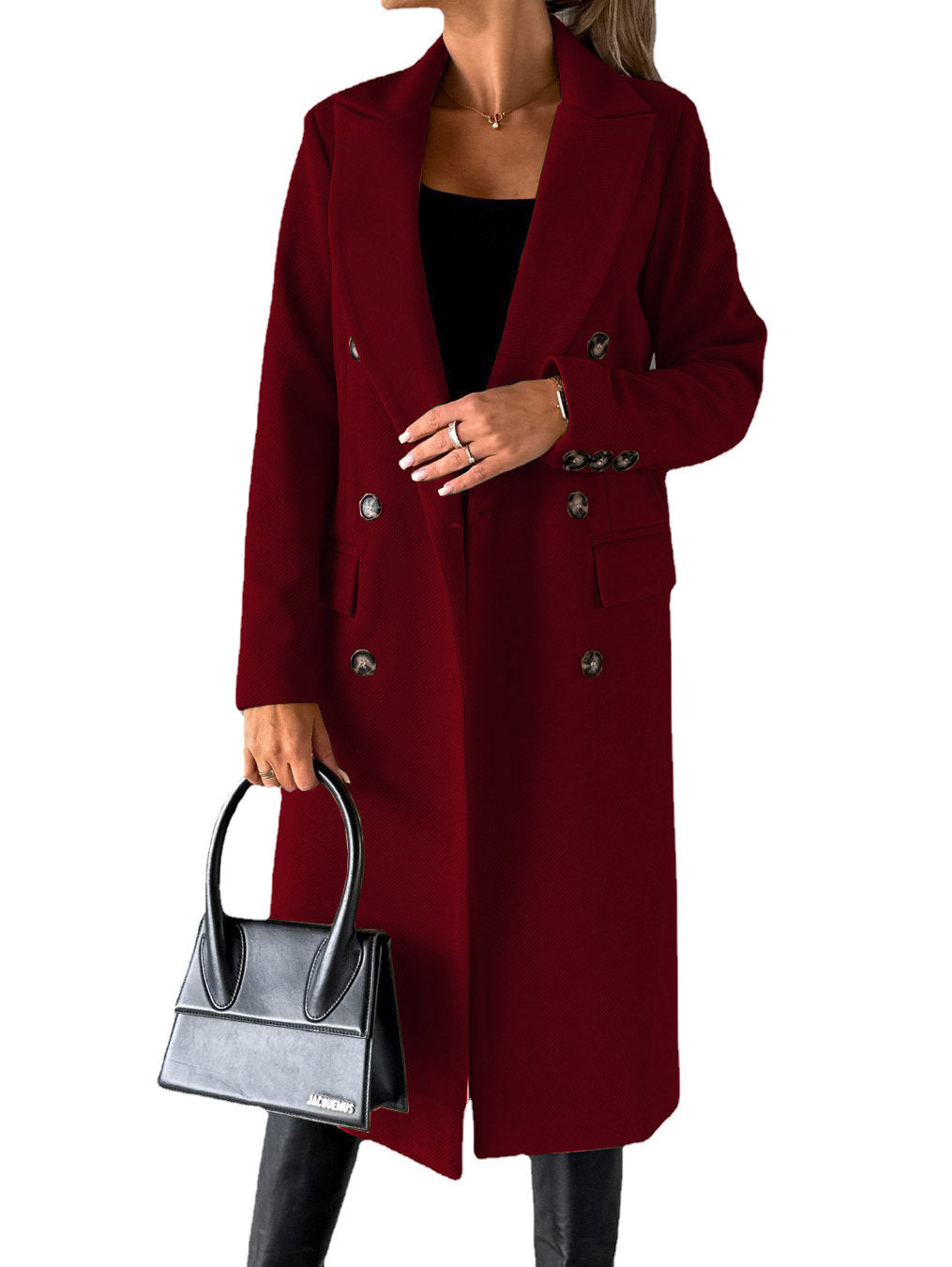 Double Breasted Long Fitted Jacket