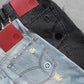 Designer Ripped Denim Shorts