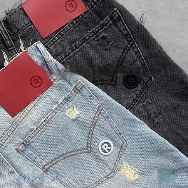 Designer Ripped Denim Shorts