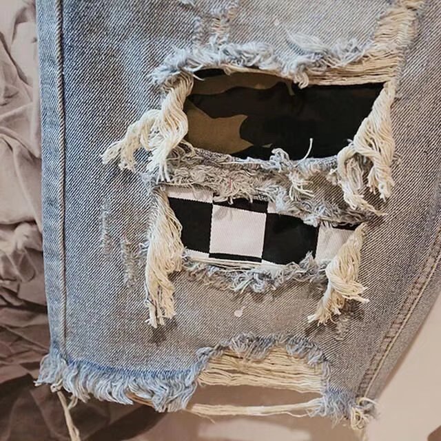 Men's Grunge Denim Shorts