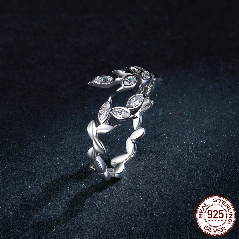 Sterling Silver Shining Wheat Ring