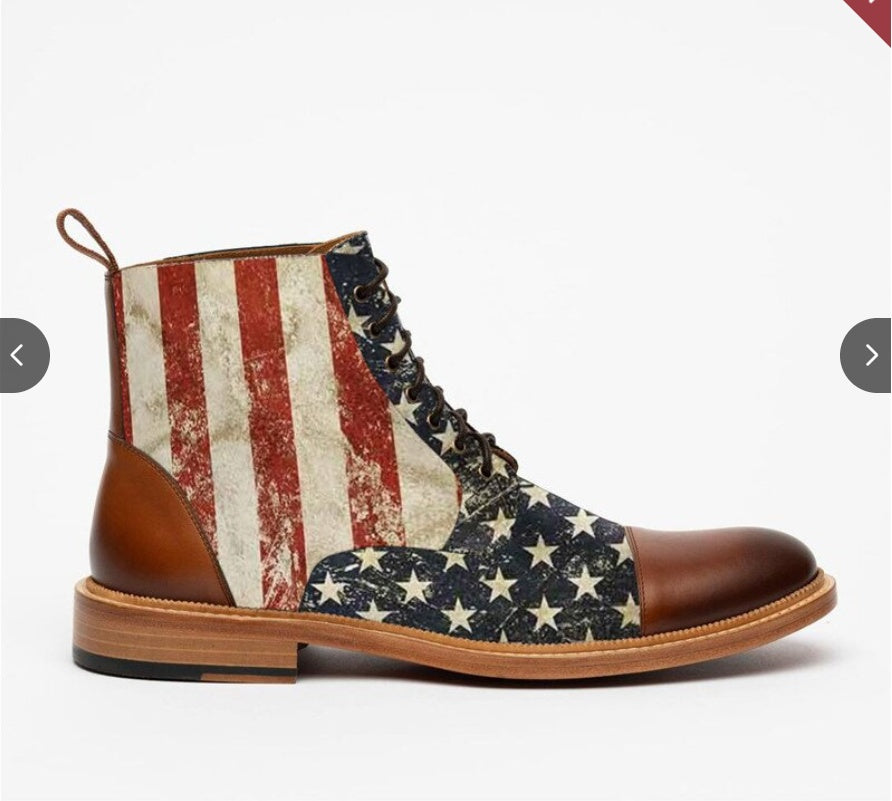 Retro Flat Bottom Martin Boots For Men