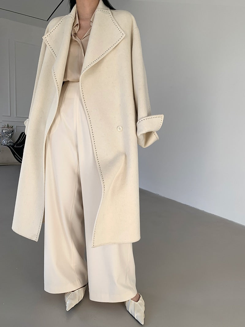 Trendy Double-faced Wool Overcoat