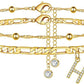 Zircon Letters Anklet