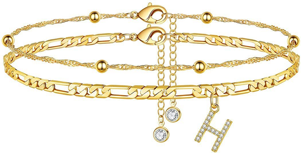 Zircon Letters Anklet