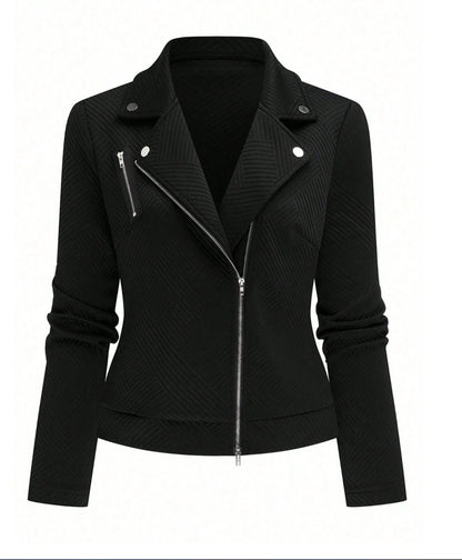 Oblique Zipper Fastener Decoration Slim Casual Jacket