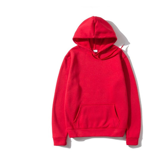 Cotton Fleece Solid Color Hoodie For Women
