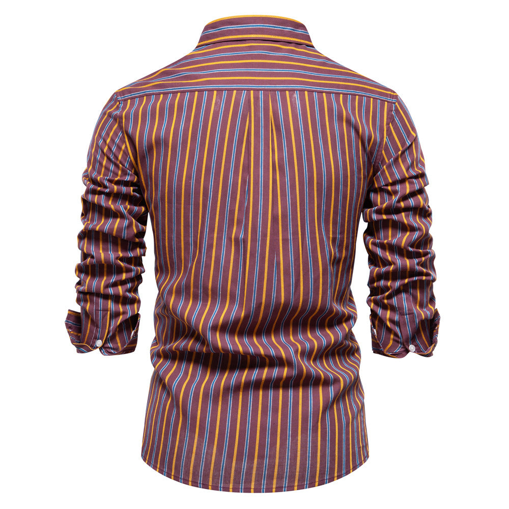Men's Striped Cotton Sport shirt