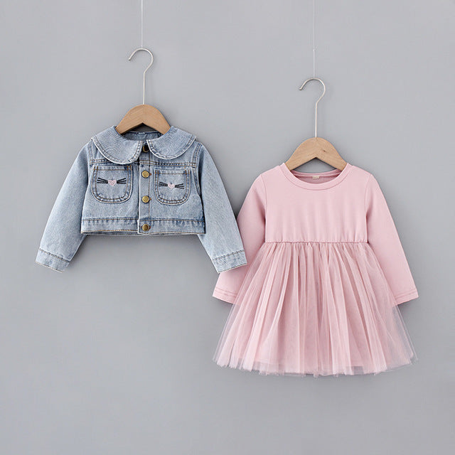 Girls Tutu Denim Set