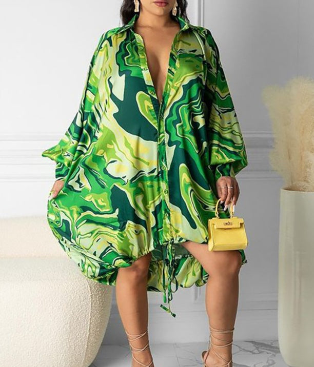 Women's Drawstring Loose Dress