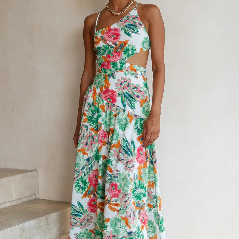 Pleated Irregular Long Dress