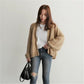 Simple Short Knitted Loose Cardigan For Women