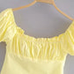 Bubble Sleeve Midriff Top