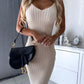 Women's Long-sleeved Ribbed 2pcs Suit.