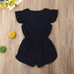 Toddler Girl Ruffled Sleeves Romper