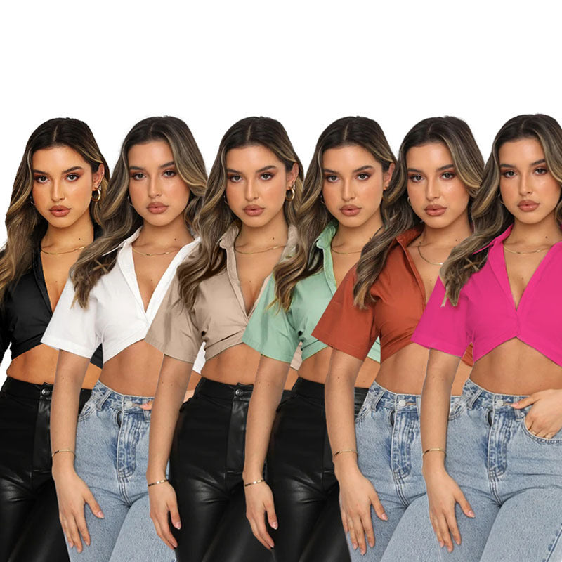 Short-sleeved Lapel Shirt