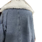 Stone Washed Denim Jacket w/ Integrated Fur
