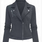Oblique Zipper Fastener Decoration Slim Casual Jacket