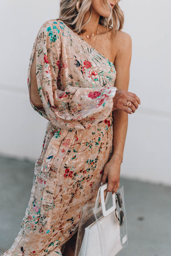 Women's One Shoulder Split Dress