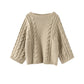 Wide Sleeves Knitted Sweater