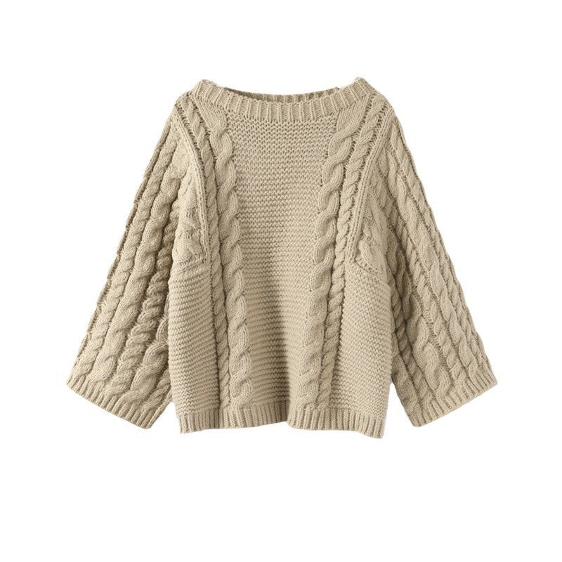 Wide Sleeves Knitted Sweater
