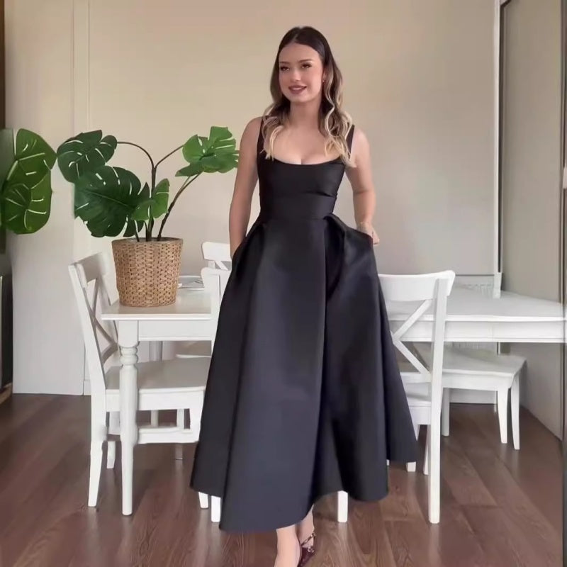 Backless Spaghetti Straps Dress | Ajanka Inc.