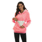 Large Pocket Solid Color Hoodie For Women