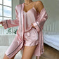 Silk Shorts Three-piece Set | Ajanka Inc.
